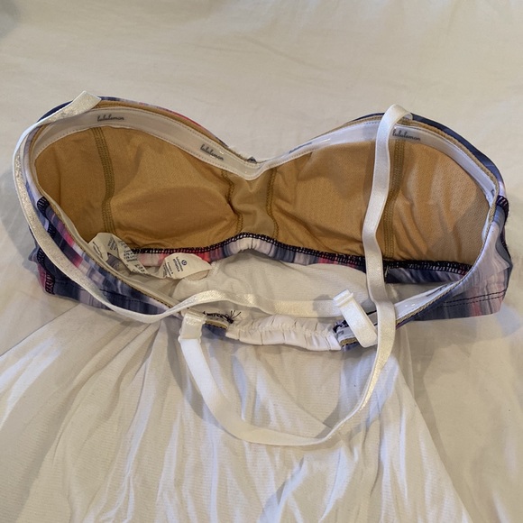 RARE Lululemon Ombré Bra Top with Attached White Tank and Adjustable Straps Sz 4 - Picture 5 of 7